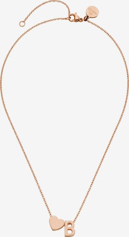 PURELEI - Cadena 'Letter Heart B' en oro: frente