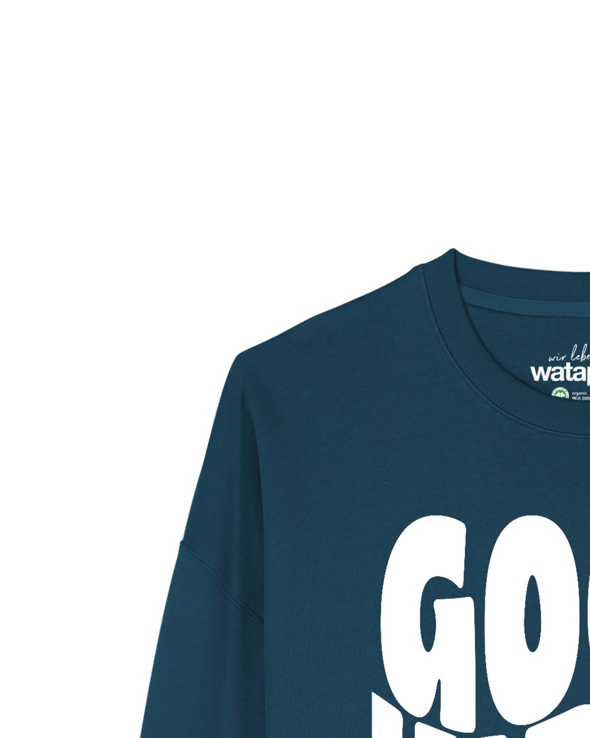 Watapparel Sweatshirt 'Good vibes only ' in Groen
