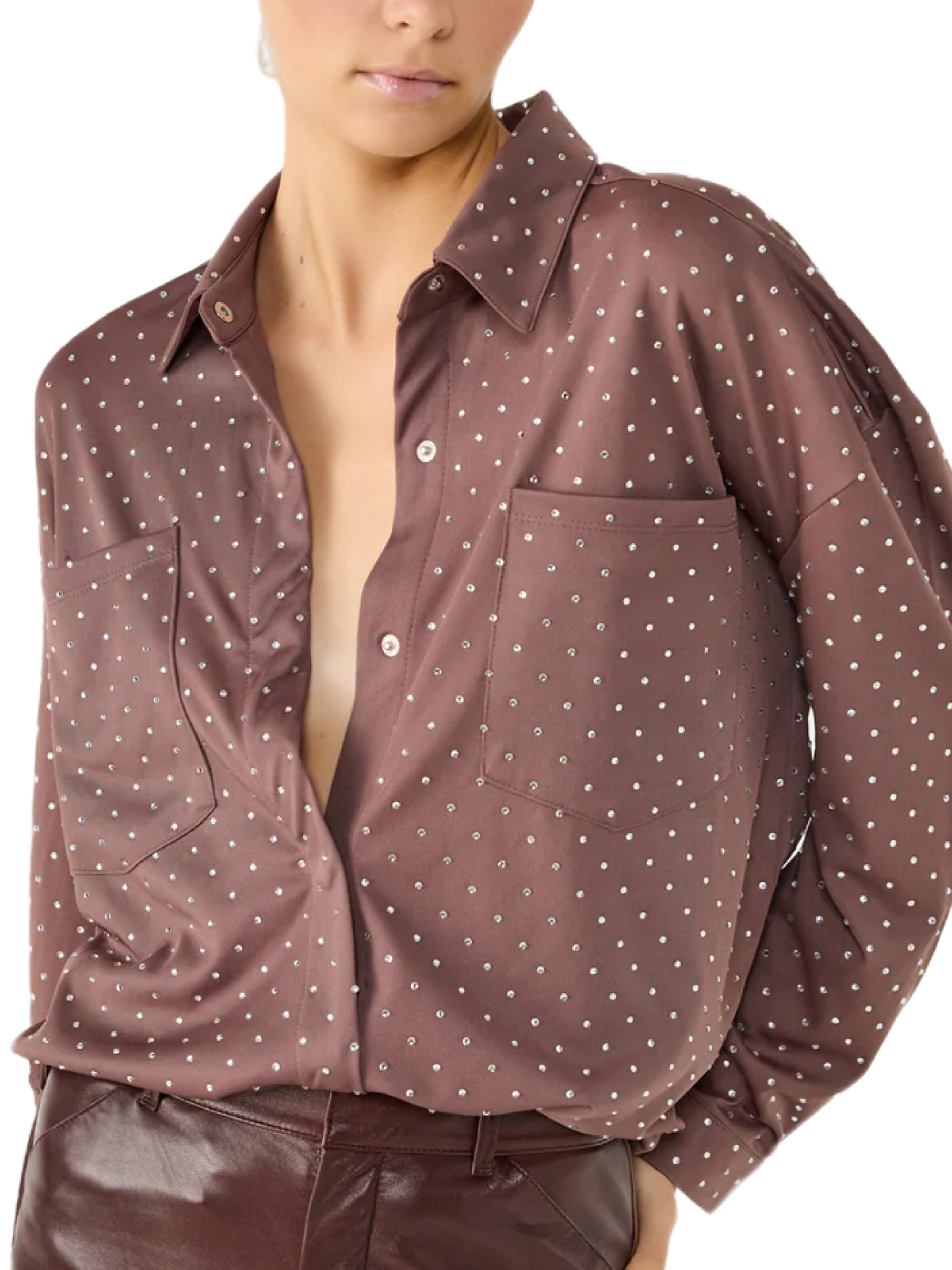 No Matter What Blouse in Brown