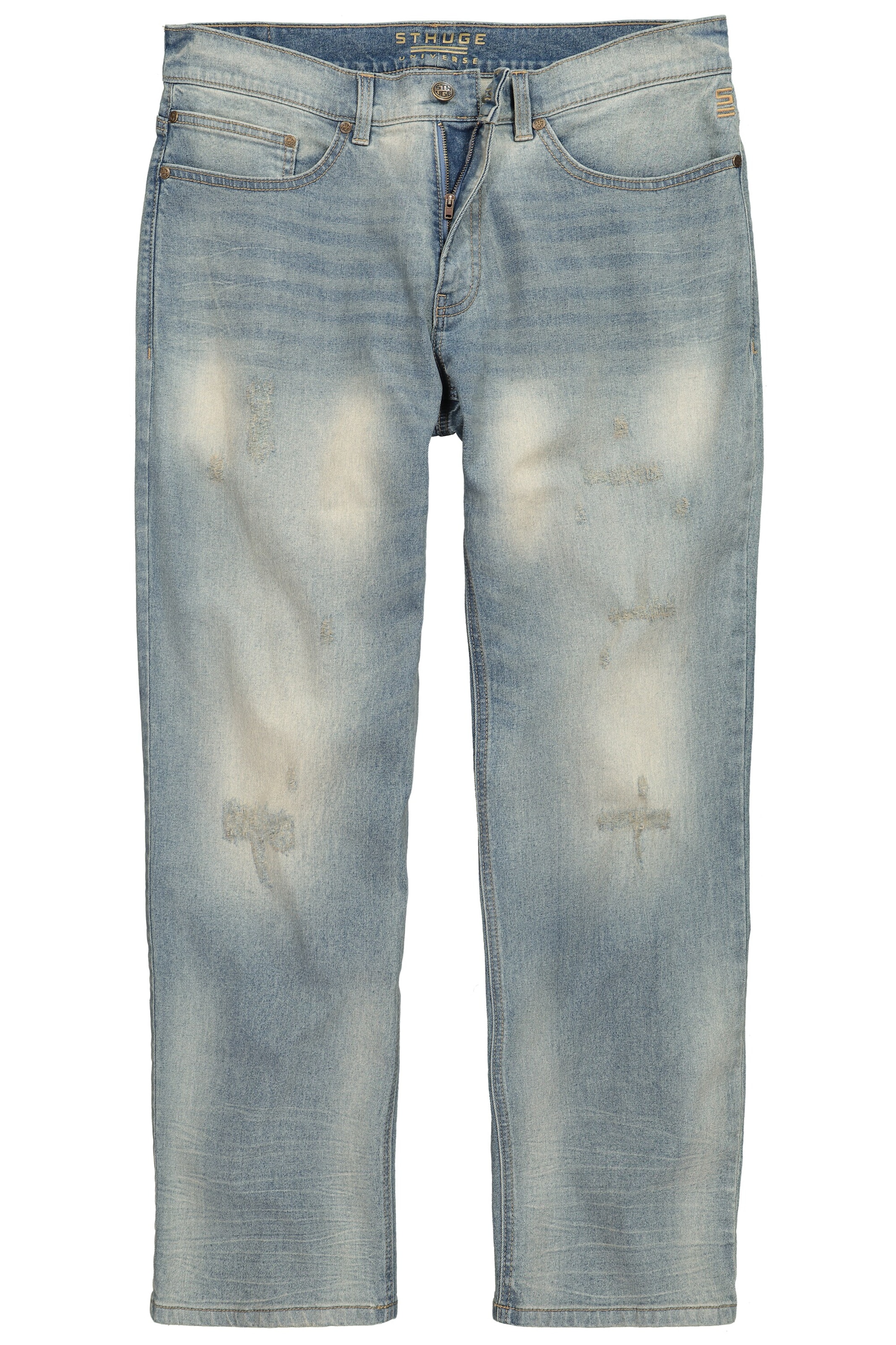 STHUGE Baggy Jeans in Blue: front