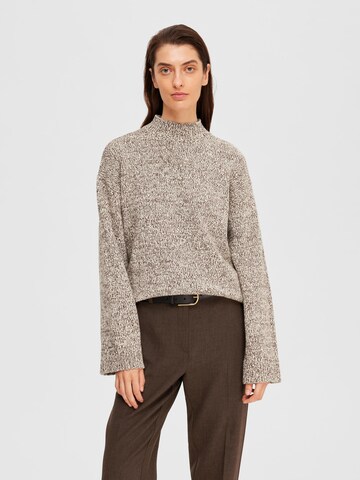 SELECTED FEMME Sweater 'Riba' in Brown: front