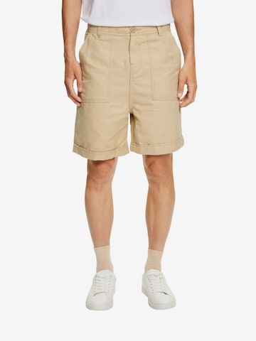 ESPRIT Regular Broek in Beige: voorkant