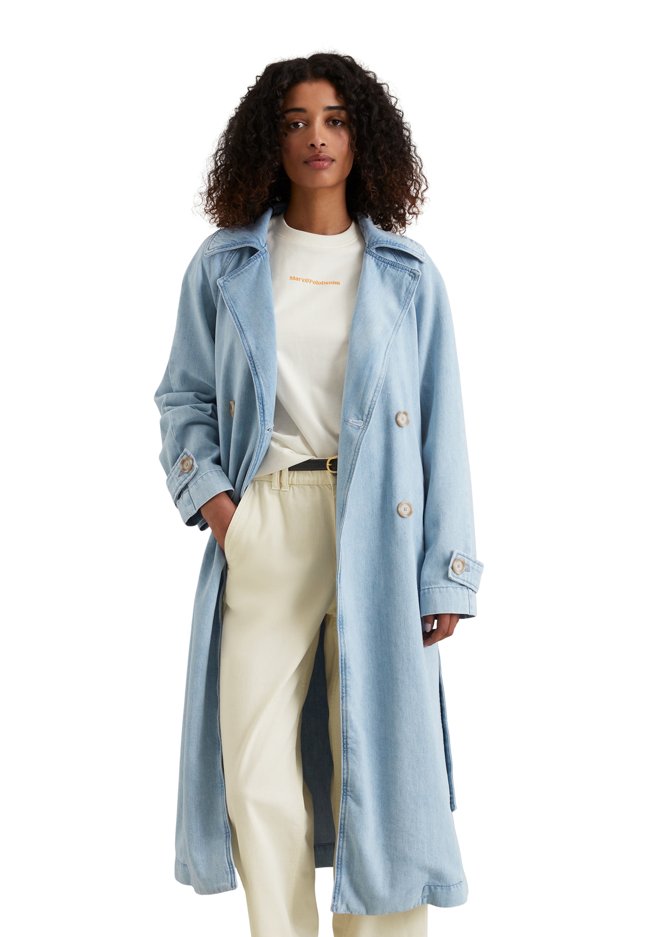 Manteau mi-saison Marc O'Polo DENIM en bleu : devant