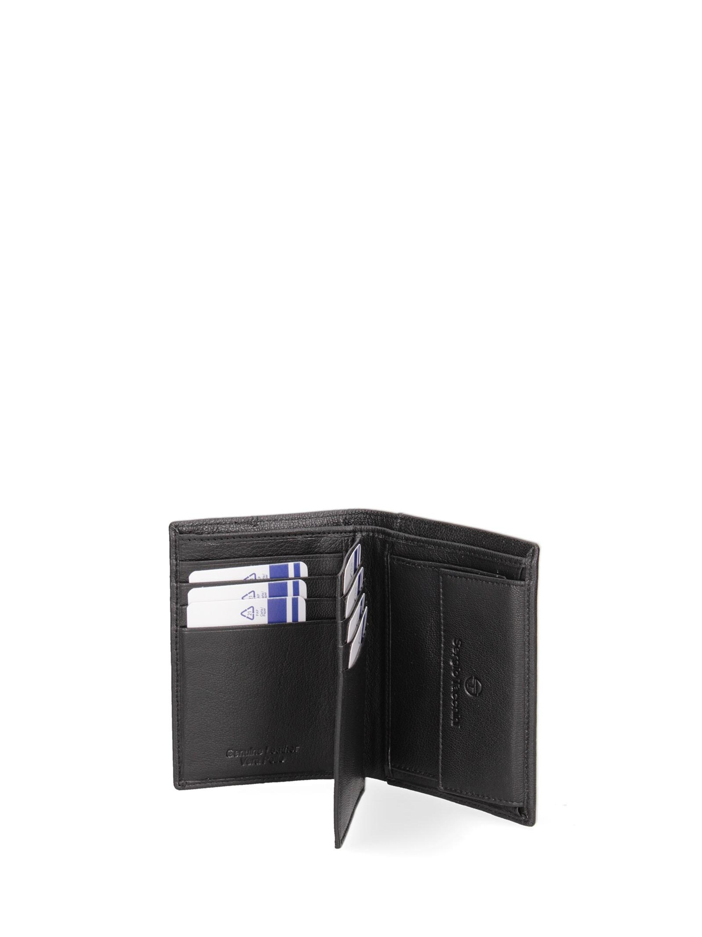 Portamonete 'Portafoglio Uomo Sergio Tacchini Vera Pelle Compatto 9x12,5 cm' di Sergio Tacchini in nero