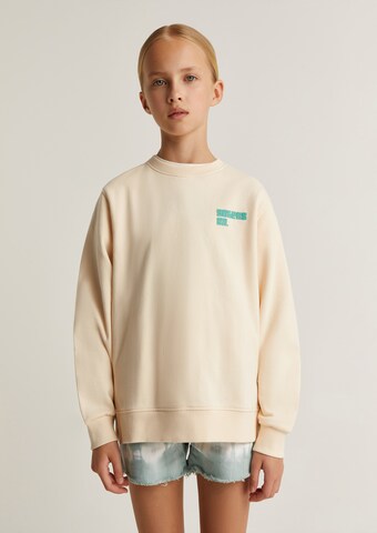 Scalpers Sweatshirt 'Minimal' i beige: framsida