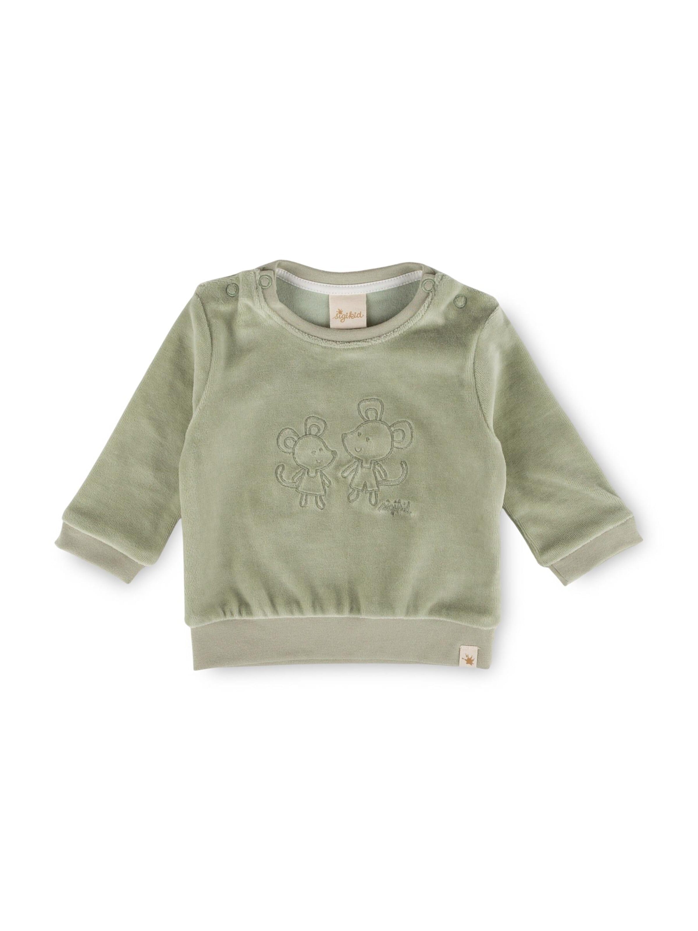 SIGIKID Shirt 'Nicki Langarmshirt Classic Baby' in Green: front