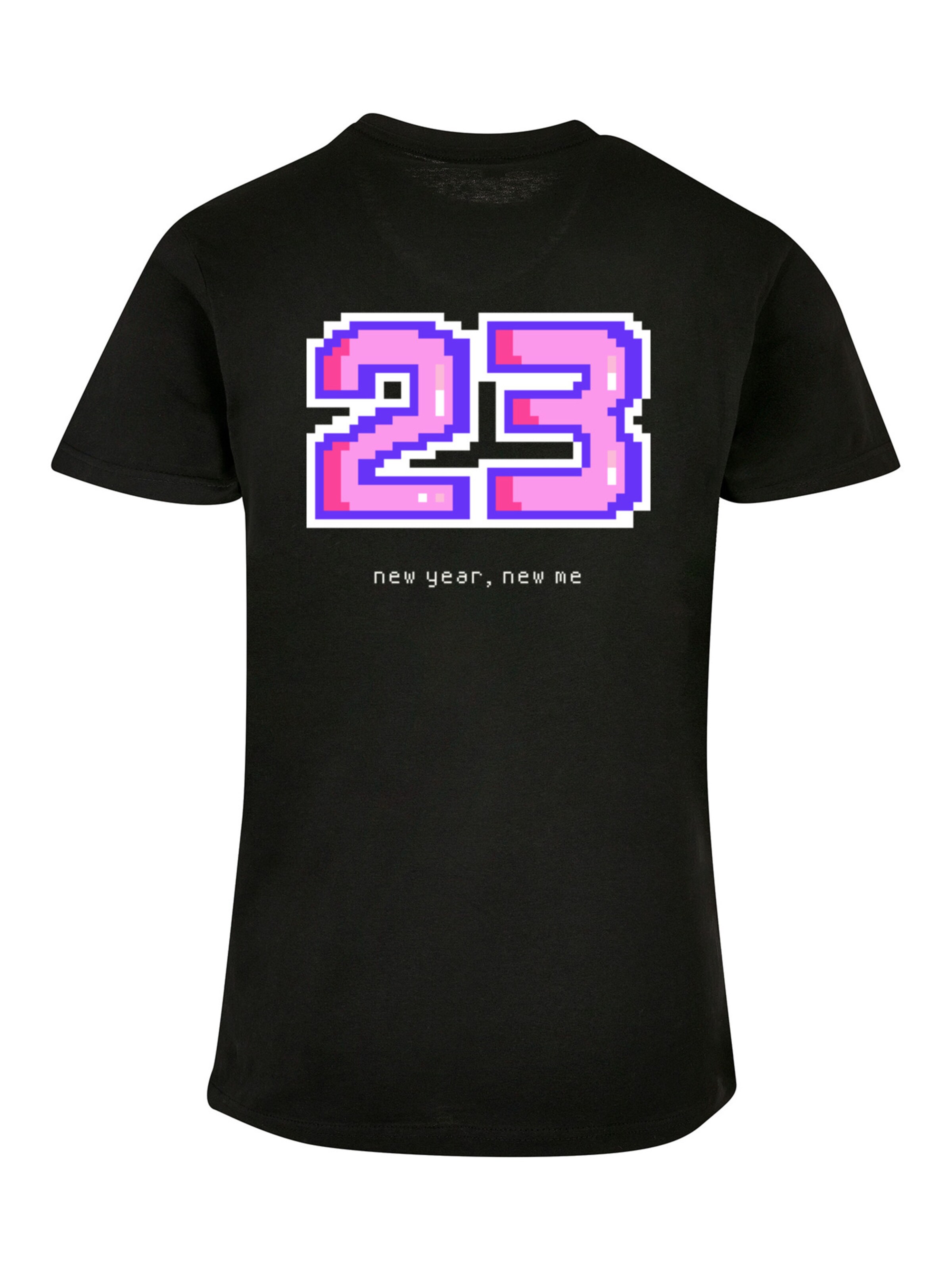 F4NT4STIC Shirt 'Happy People Only Good Vibes' in Schwarz