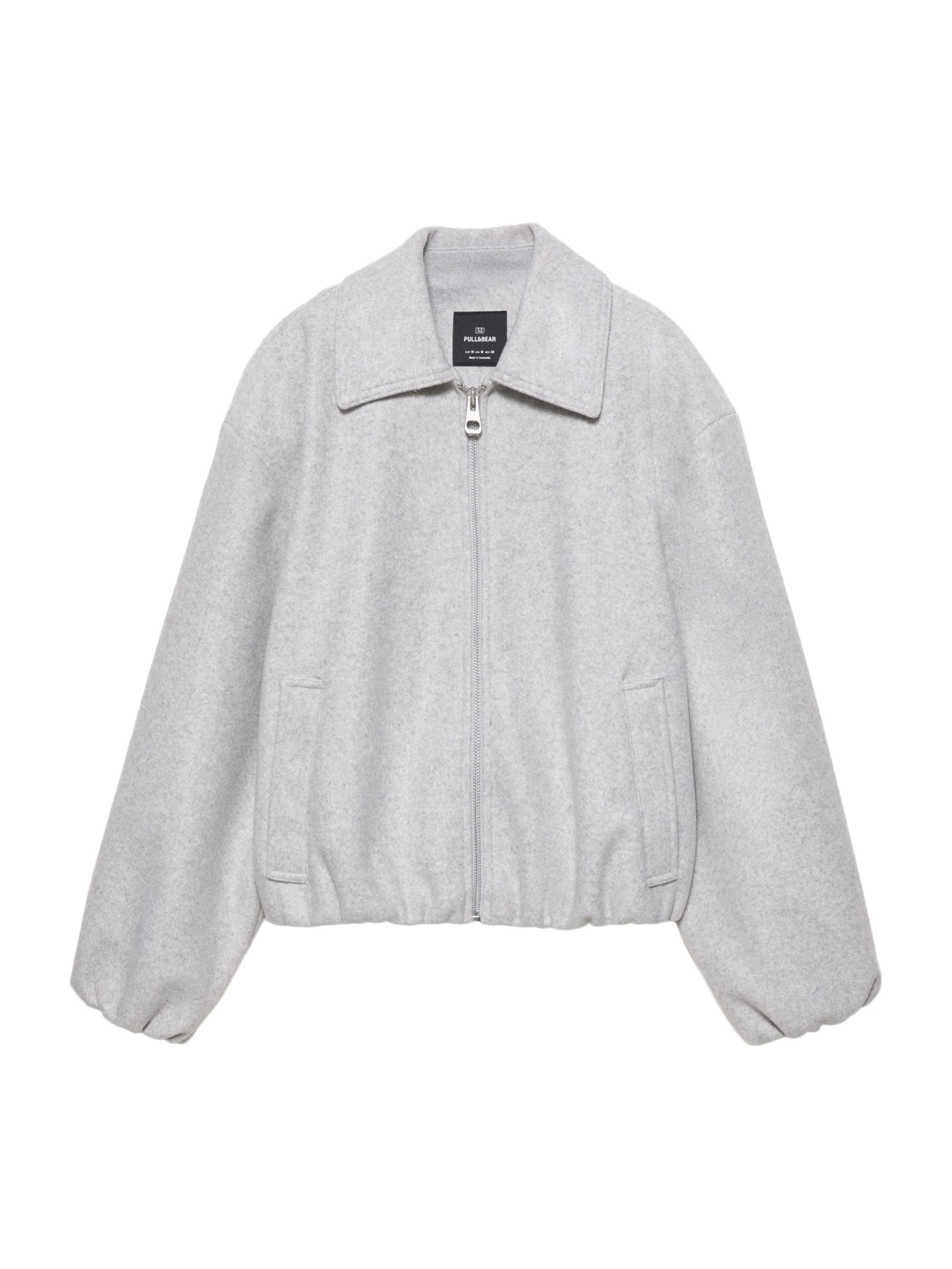 Pull&Bear Преходно яке в сиво: отпред