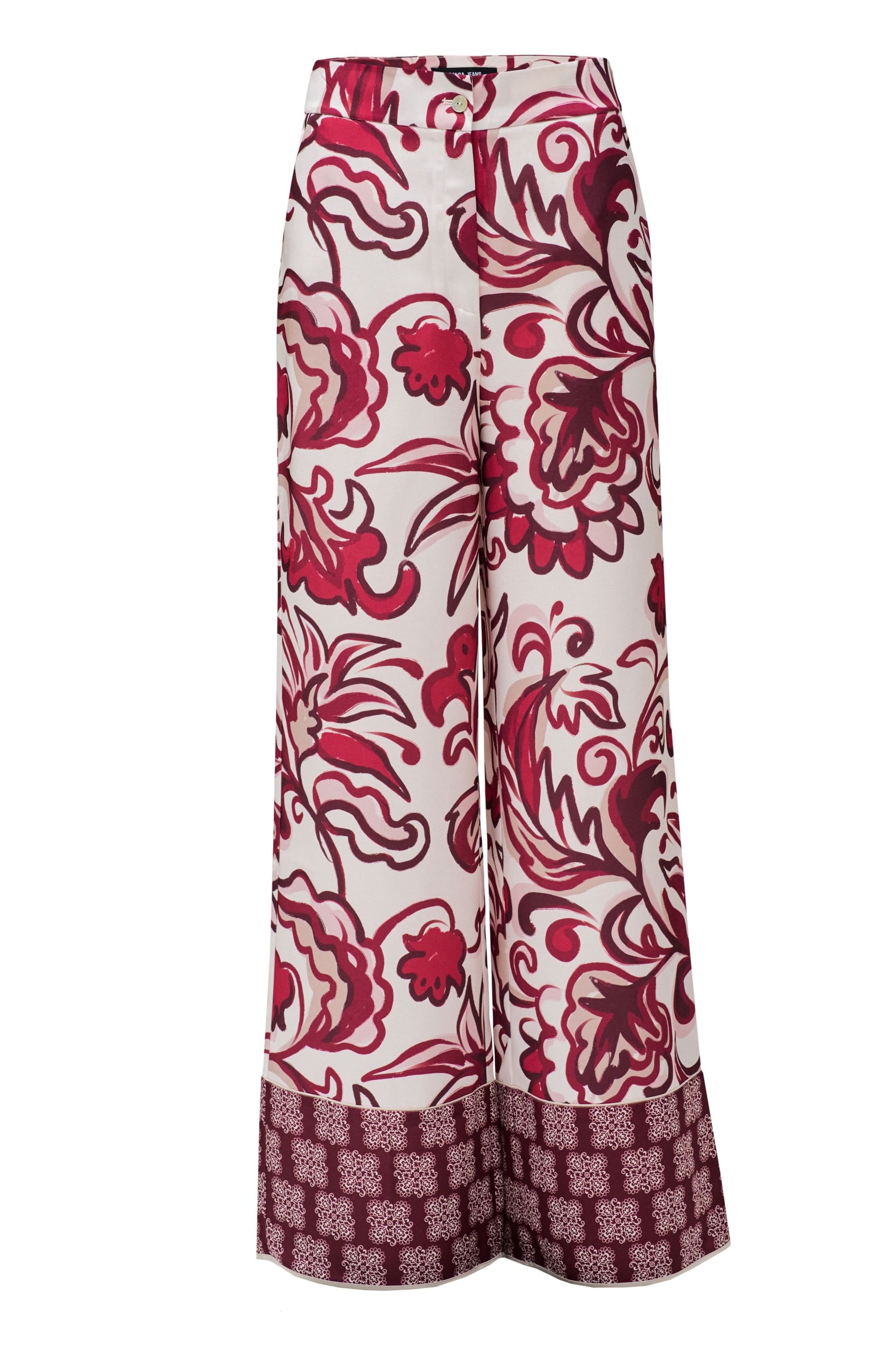 Salsa Jeans Wide leg Broek in Rood: voorkant