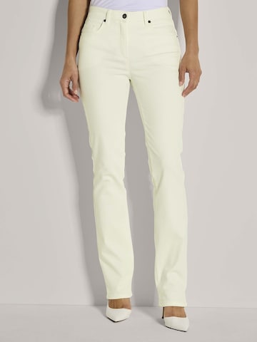 MADELEINE Tapered Jeans in Wit: voorkant