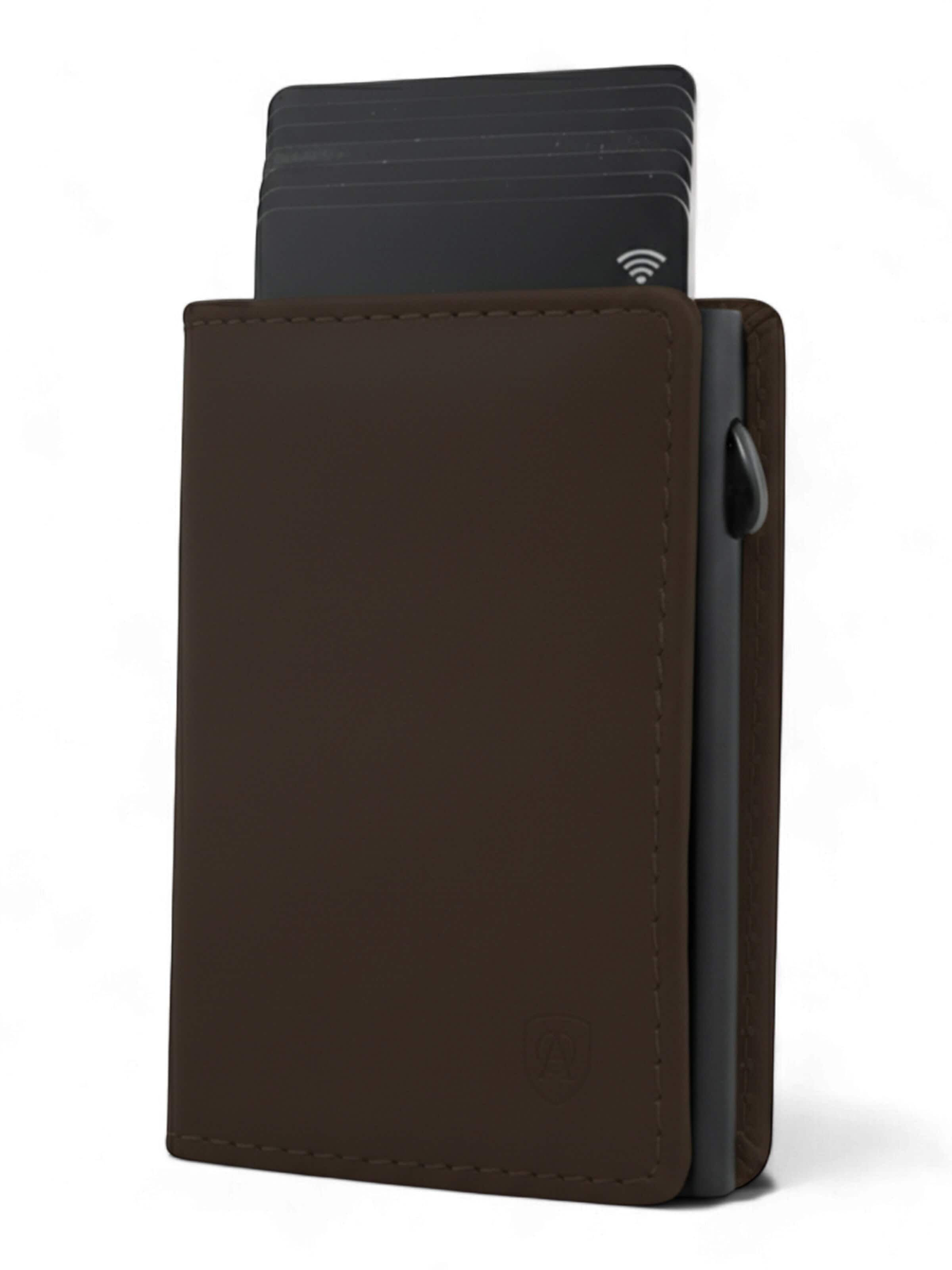 Akaroa Wallet 'Slim Wallet Pelle II' in Brown: front