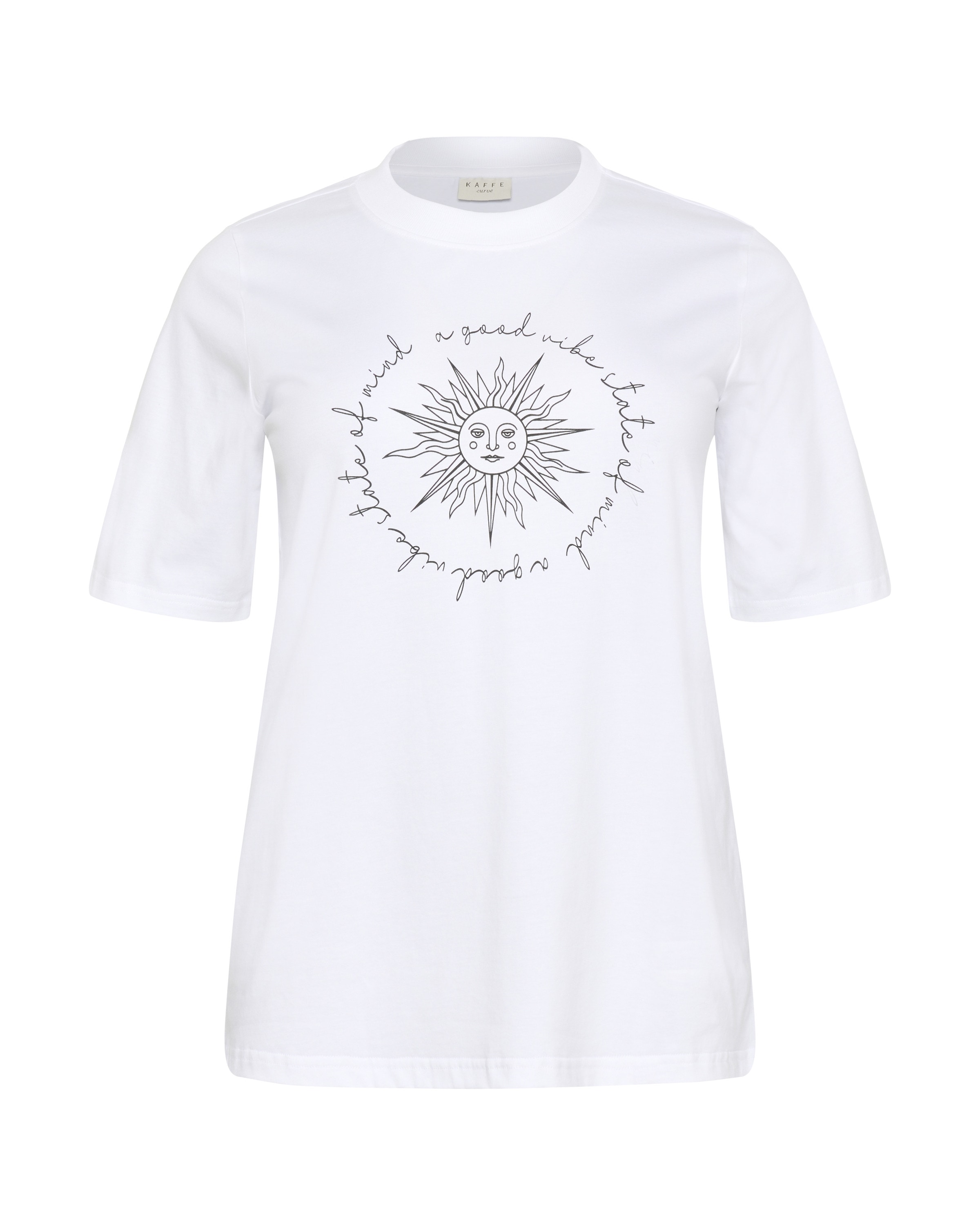 KAFFE CURVE Tričko 'KCFrey' - Biela: predná strana