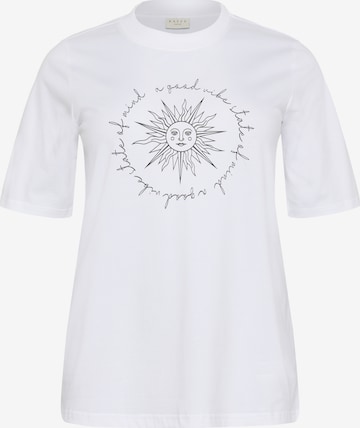 balta KAFFE CURVE Marškinėliai 'KCFrey': priekis