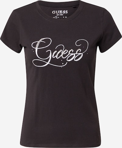GUESS T-Shirt in schwarz / silber, Produktansicht