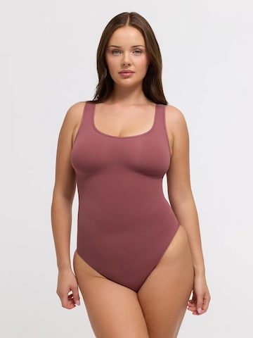 Body modellante 'Tank Sculpting Bodysuit with Slip' di cfab in lilla