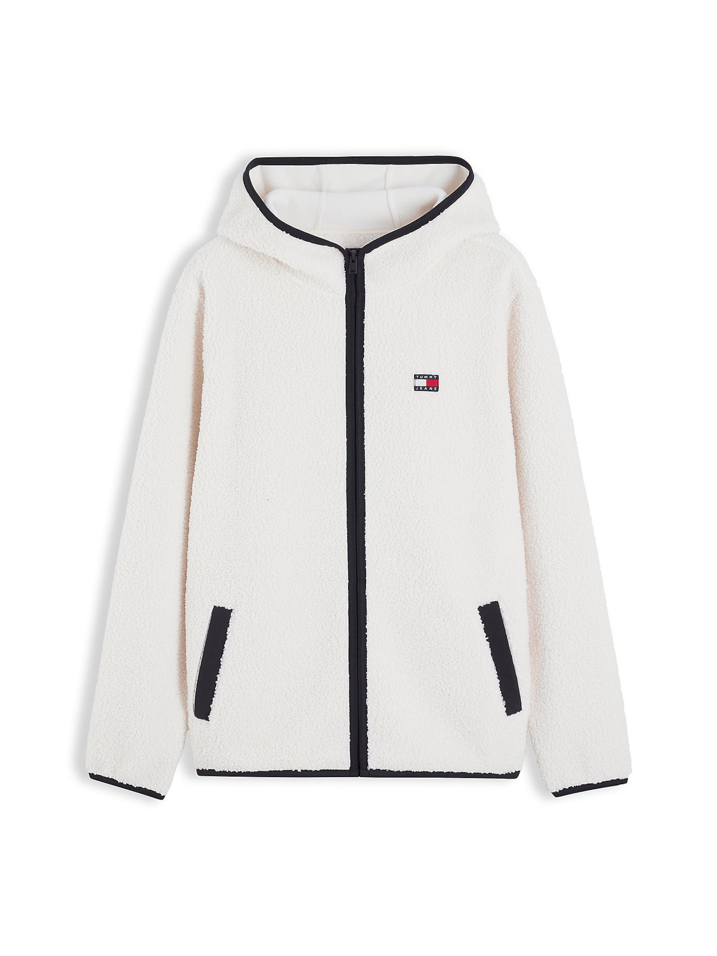 Tommy Jeans Fleecejacka i beige: framsida