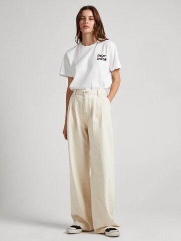 Wide leg Pantaloni cutați 'Cecilia' de la Pepe Jeans pe bej