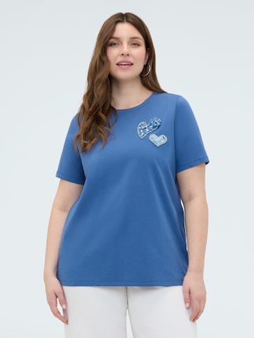 Top di Fiorella Rubino in blu: frontale