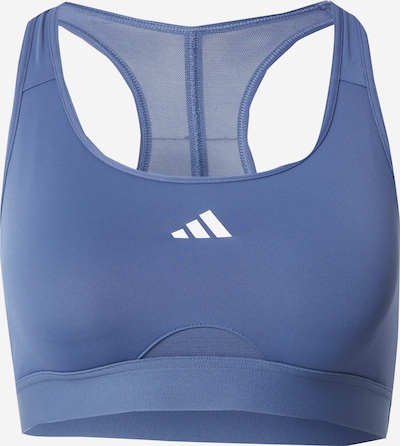 ADIDAS PERFORMANCE Sports Bra 'Powerreact Training' in Blue / White, Item view