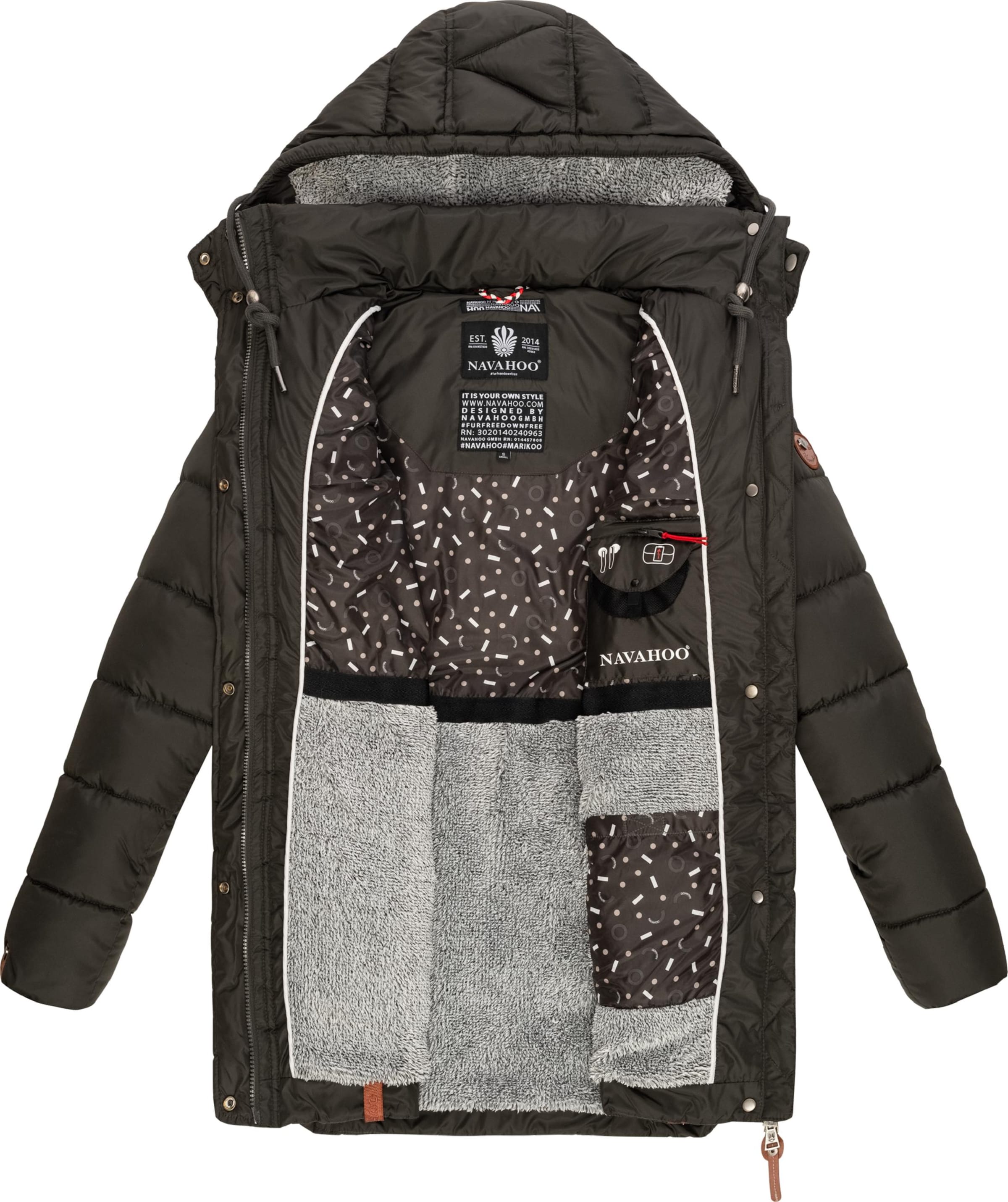 NAVAHOO Зимно палто 'Dalie' в сиво