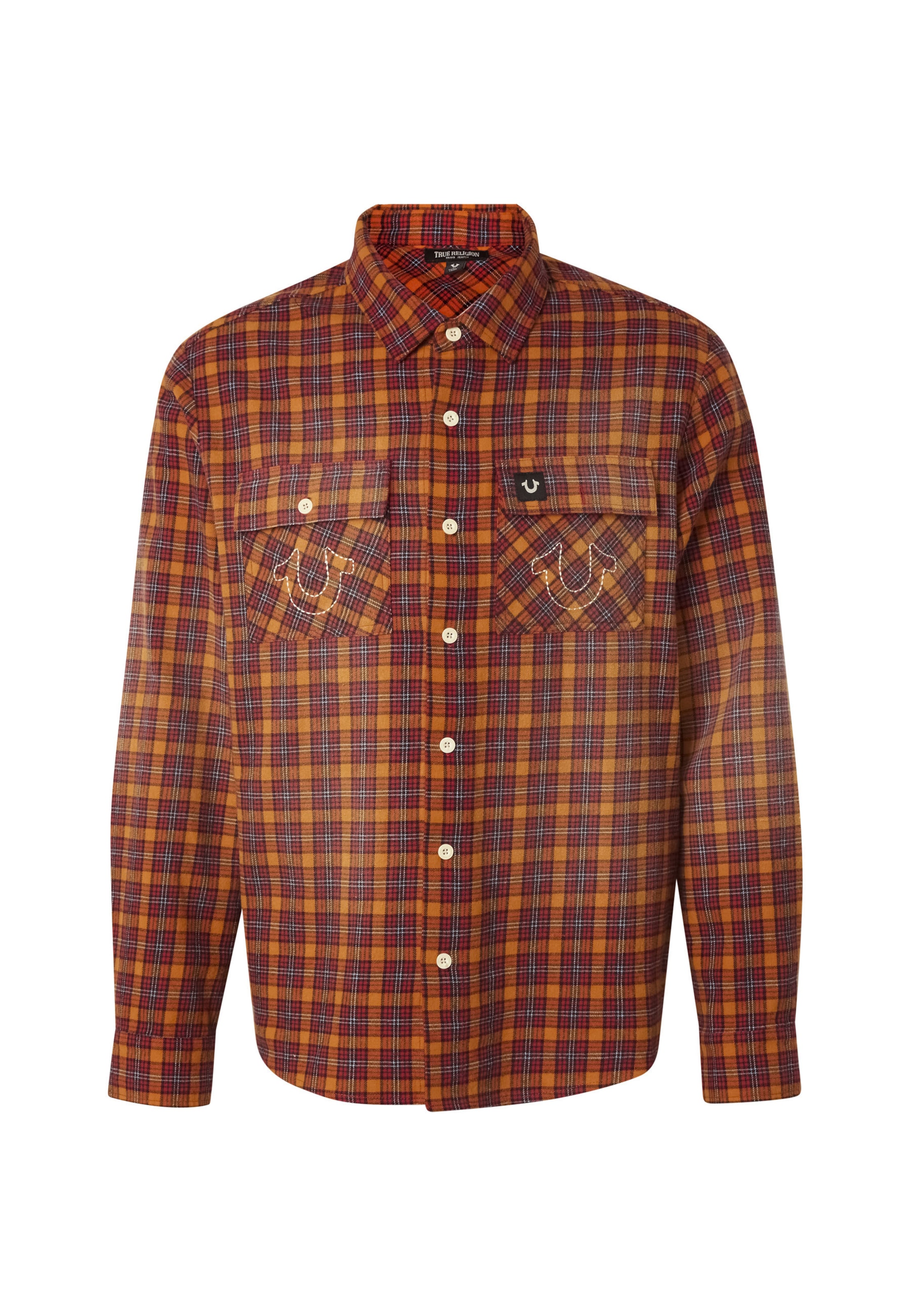 True Religion Regular fit Button Up Shirt in Brown: front