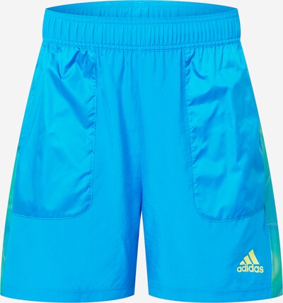 ADIDAS PERFORMANCE Sporthose in blau / grün / weiß, Produktansicht