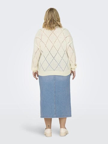 ONLY Carmakoma Pullover 'CARGeenas' i hvid
