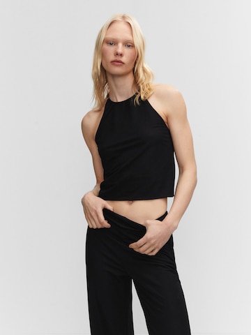 MANGO Top 'DIEGO' in Black: front