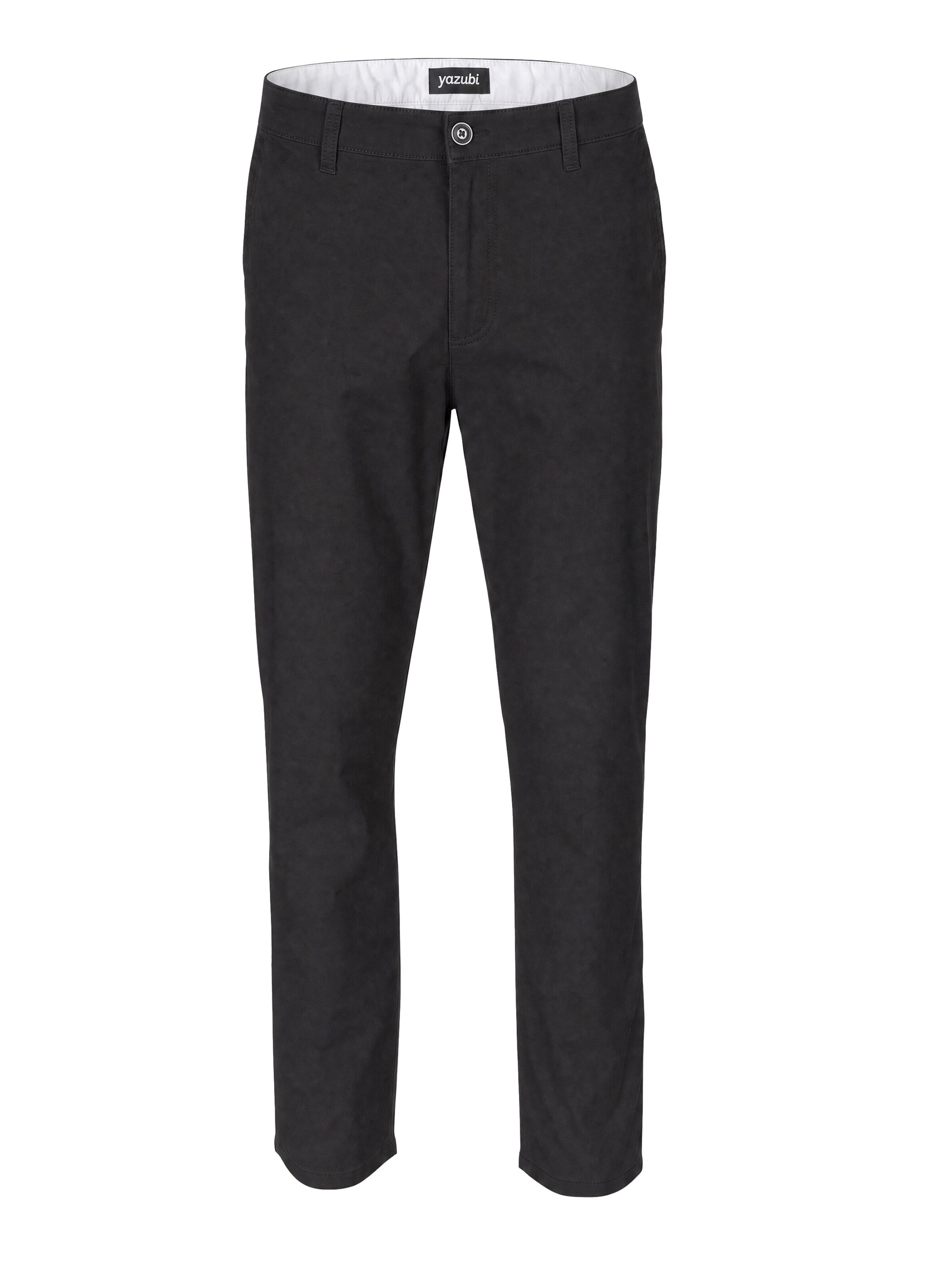 yazubi Slim fit Chino Pants 'Kyle' in Black: front