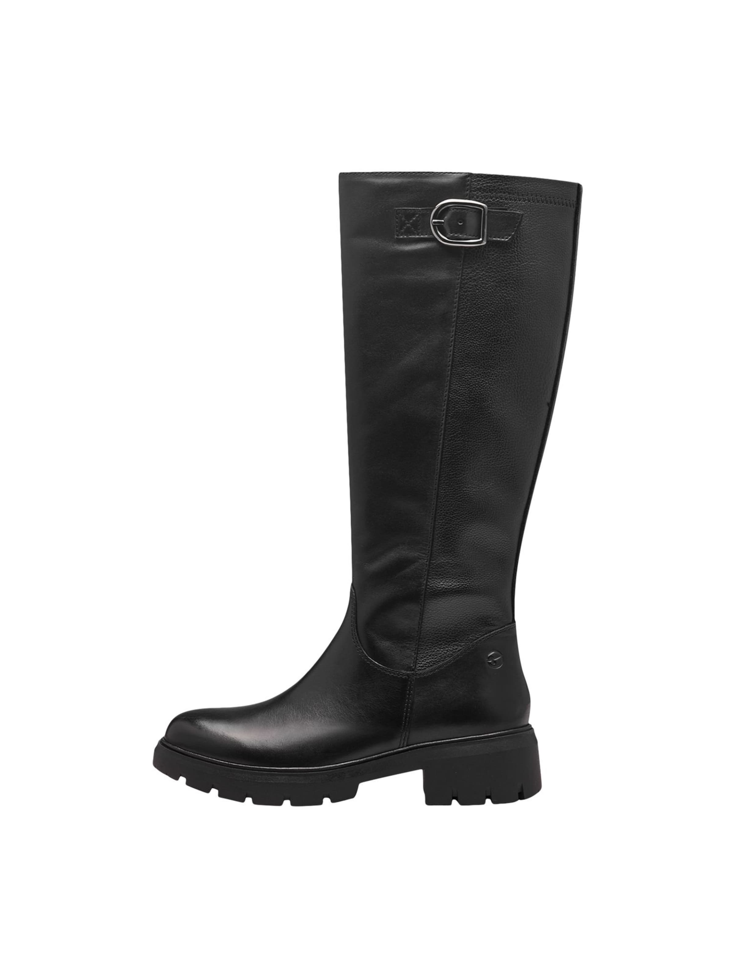 Bottes Tamaris en noir : devant