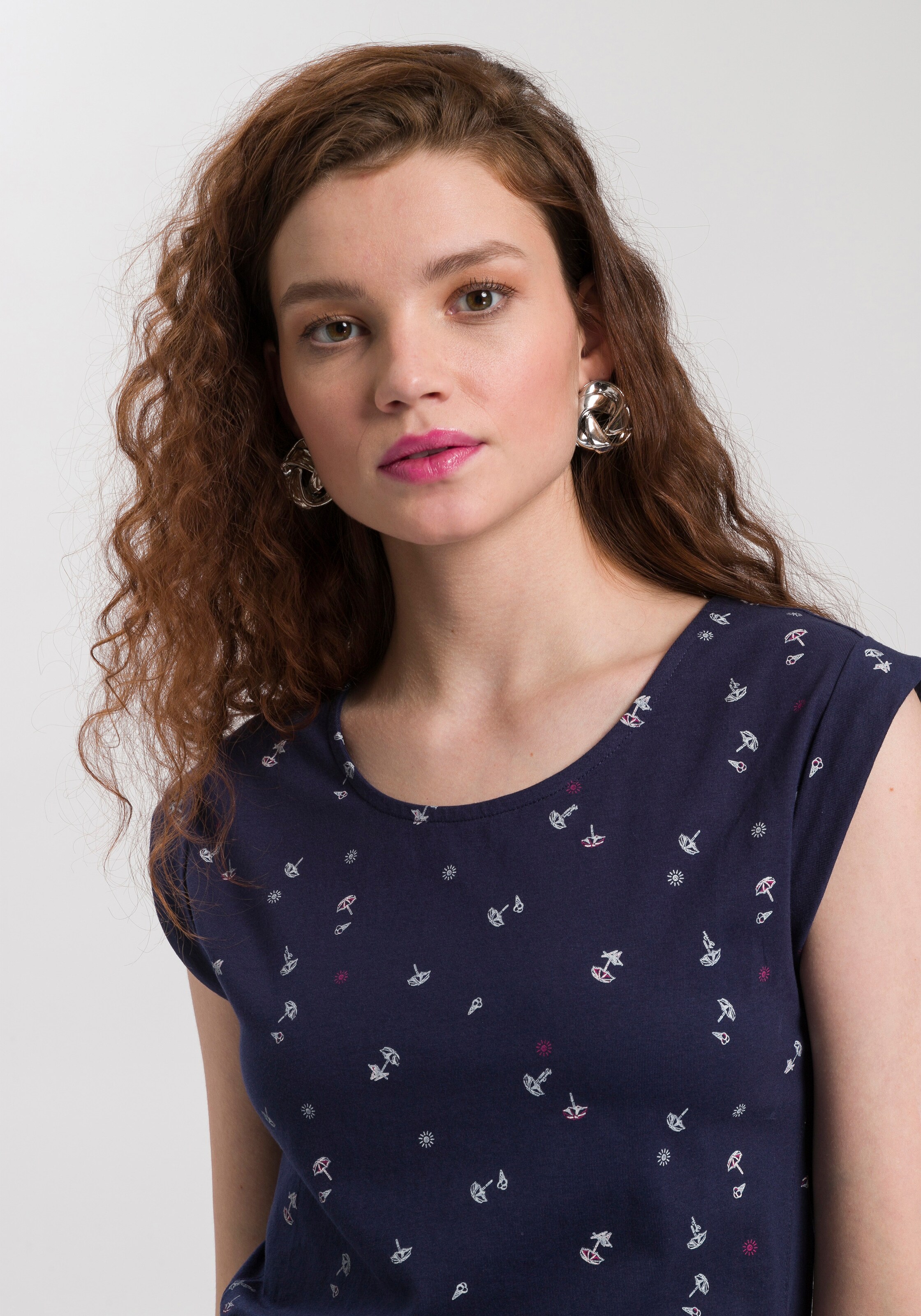Frauen Große Größen KangaROOS Kleid in Dunkelblau - SQ64399 Frauen Große Größen KangaROOS Kleid in Dunkelblau - SQ64399