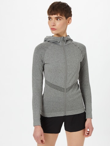 Athlecia Athletic Zip-Up Hoodie 'ALYSA' in Grey: front