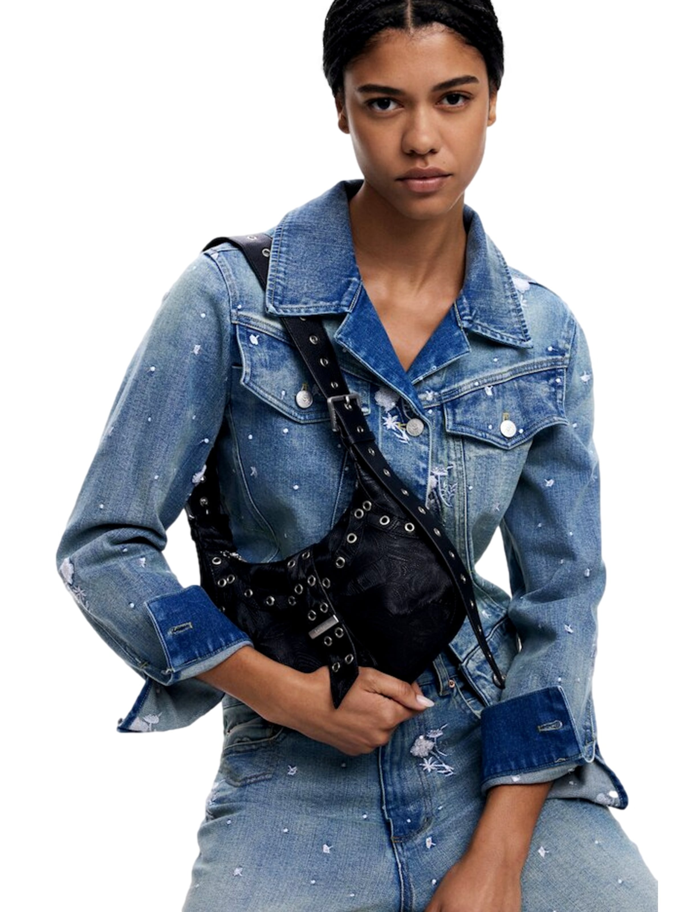 Desigual - Malas de tiracolo 'Iridio Margot' em preto: frente