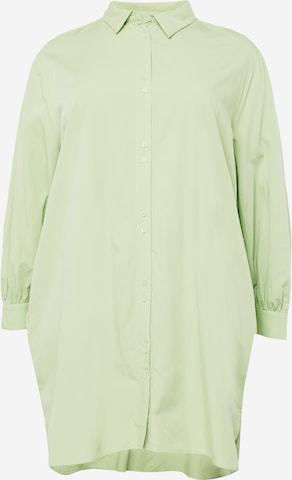 Fransa Curve Blouse 'Vibi' in Groen: voorkant