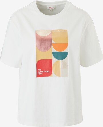 T-shirt s.Oliver en blanc : devant