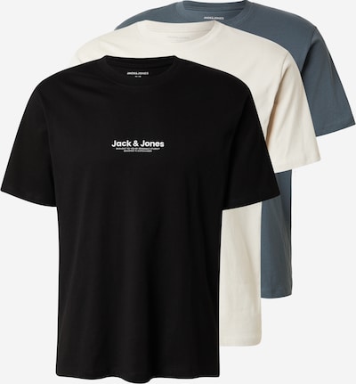 JACK & JONES Paita 'JWHVESTERBRO' koossa S värissä kerma / safiiri / musta, Tuotenäkymä