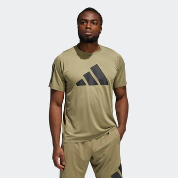 ADIDAS PERFORMANCE - Camiseta funcional 'FreeLift' en verde: frente