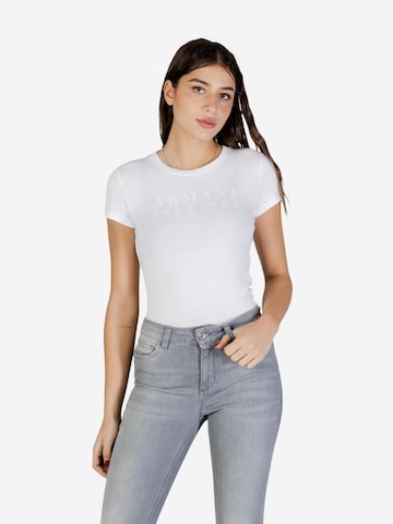 Top 'XW002289 AF17173' di ARMANI EXCHANGE in bianco: frontale