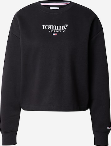 Tommy Jeans Sweatshirt in Black: front