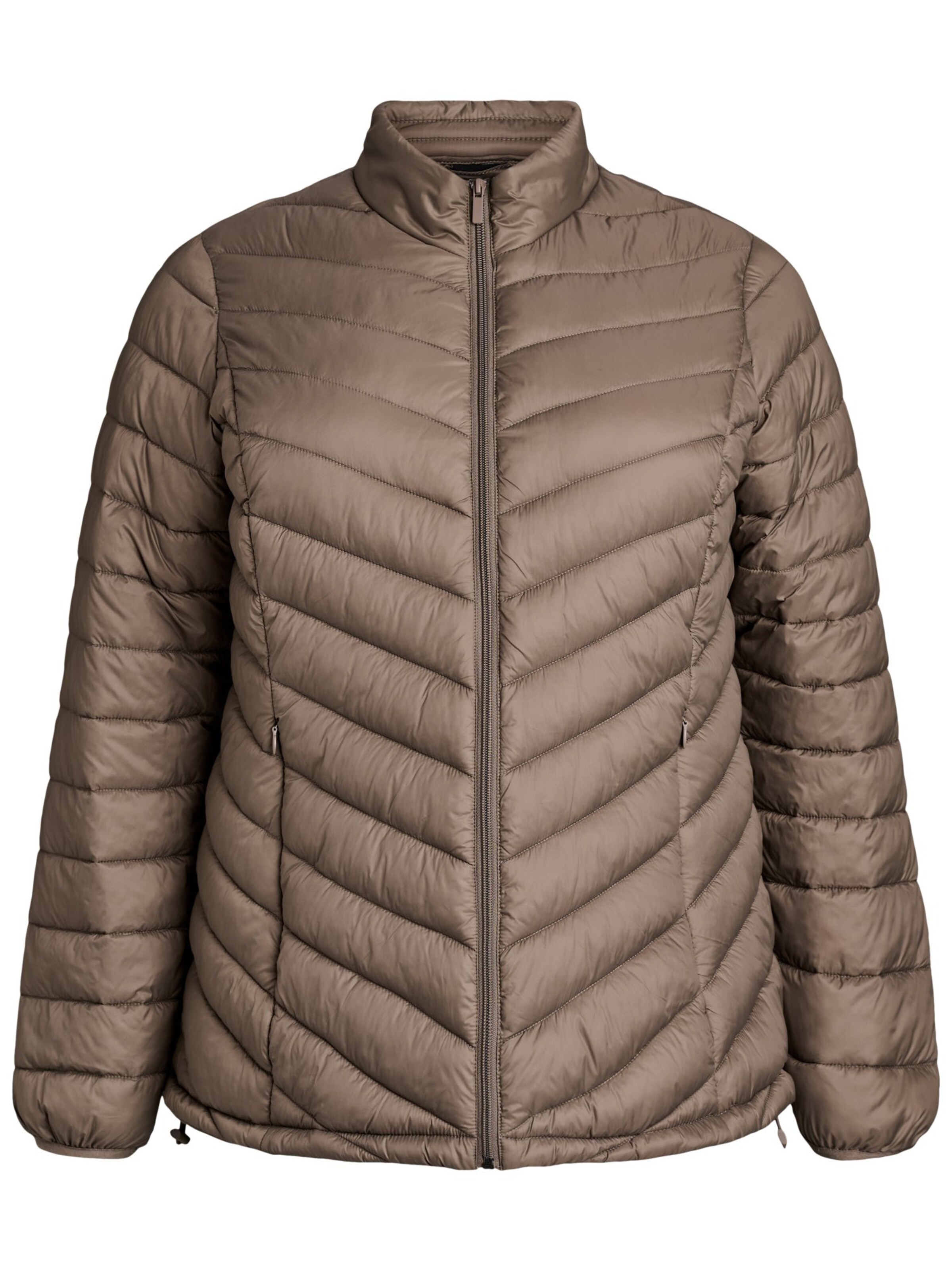 brūns Zizzi Starpsezonu jaka 'Casally': no priekšpuses