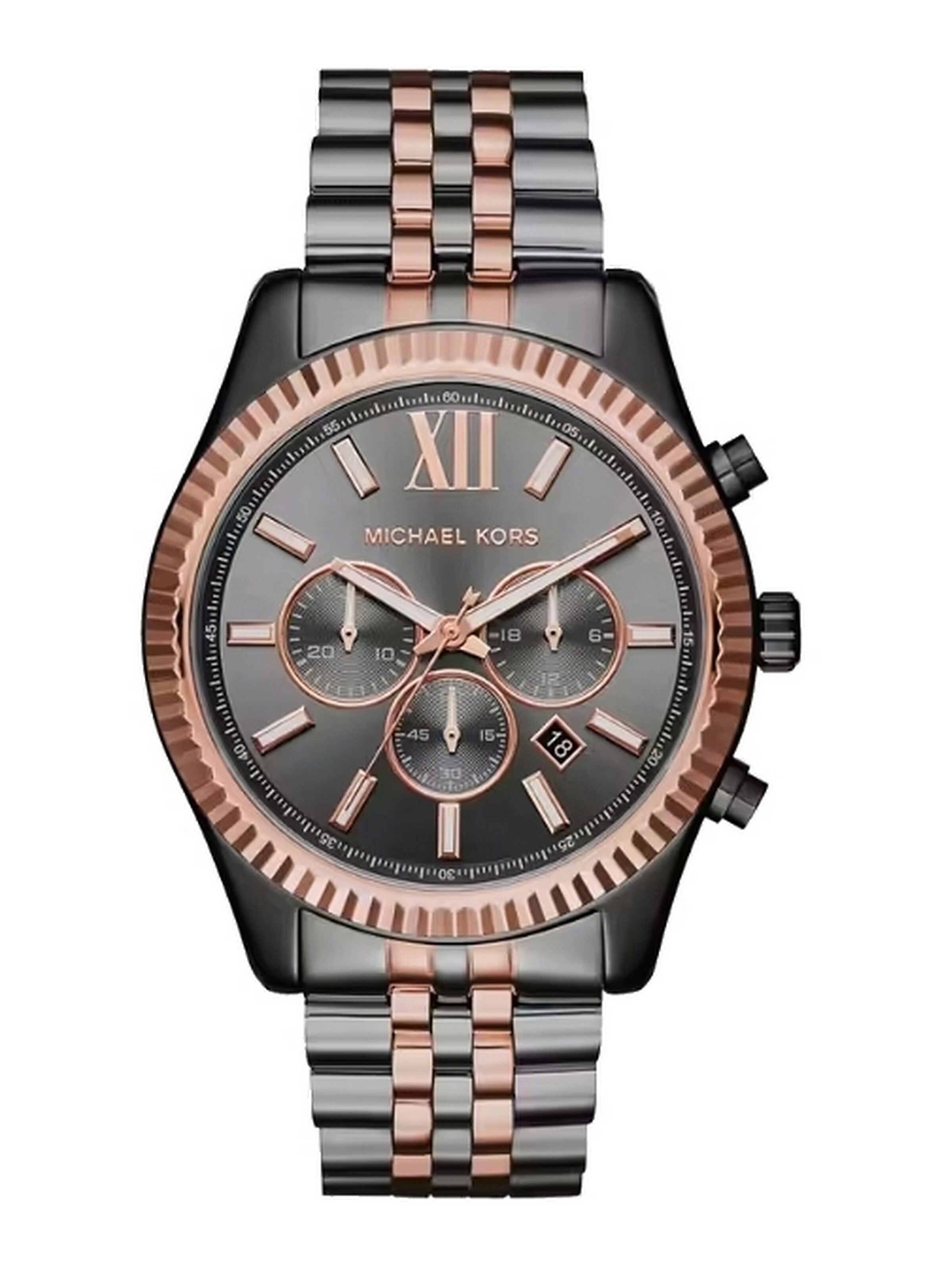 Michael Kors Analog Watch 'Lexington' in Grey: front