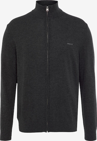 GANT Knit Cardigan in Black: front