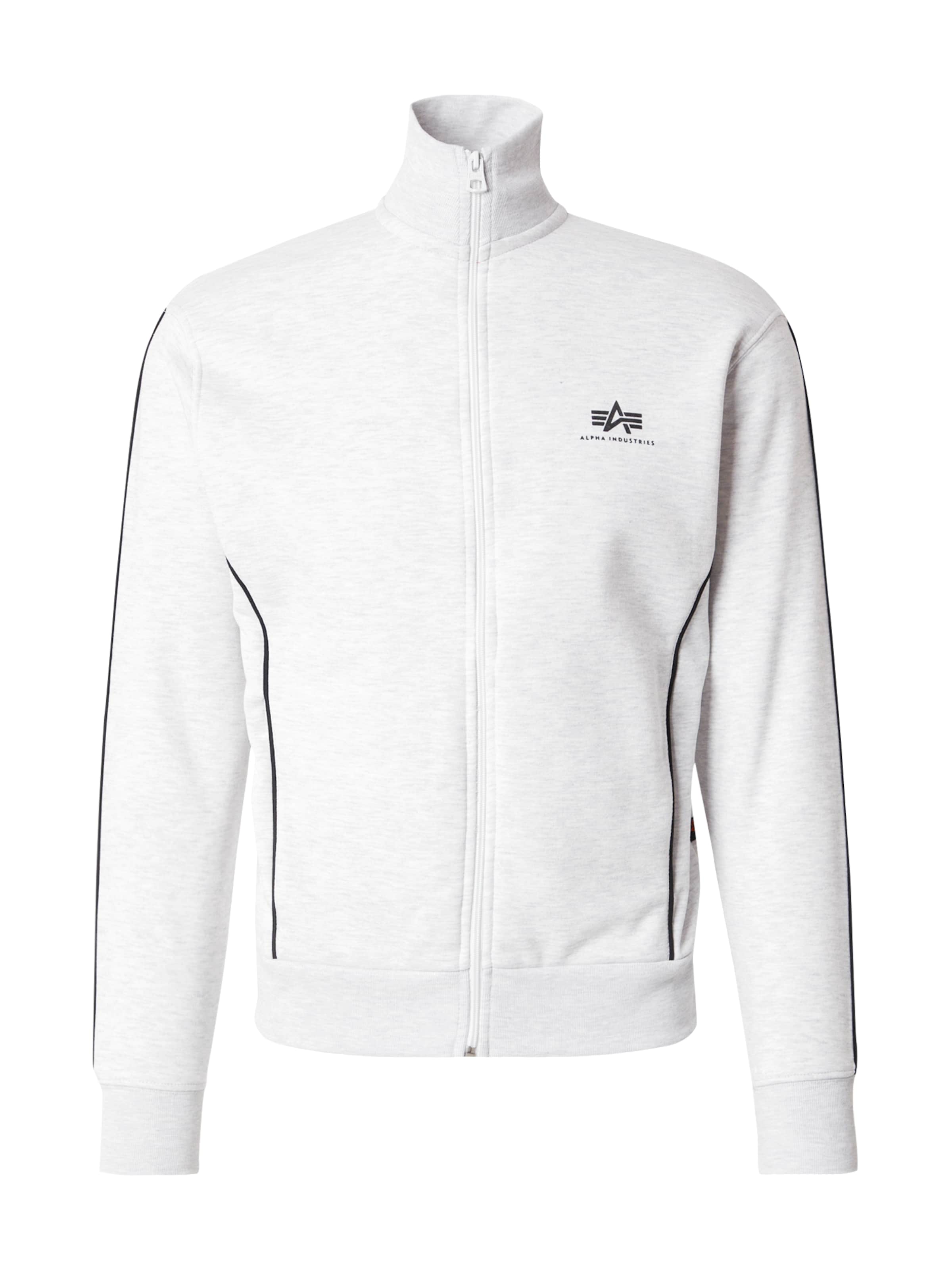 ALPHA INDUSTRIES Ζακέτα φούτερ σε γκρι: μπροστά