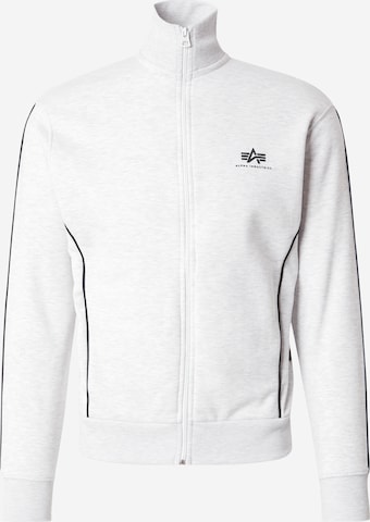 Veste de survêtement ALPHA INDUSTRIES en gris : devant