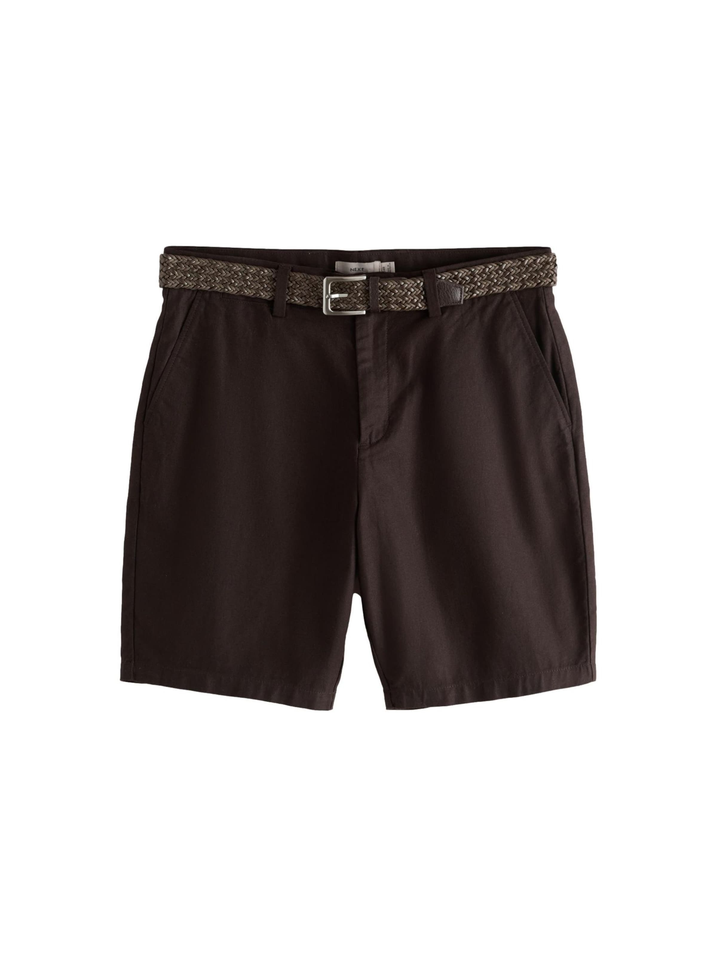 Regular Pantalon chino Next en marron : devant
