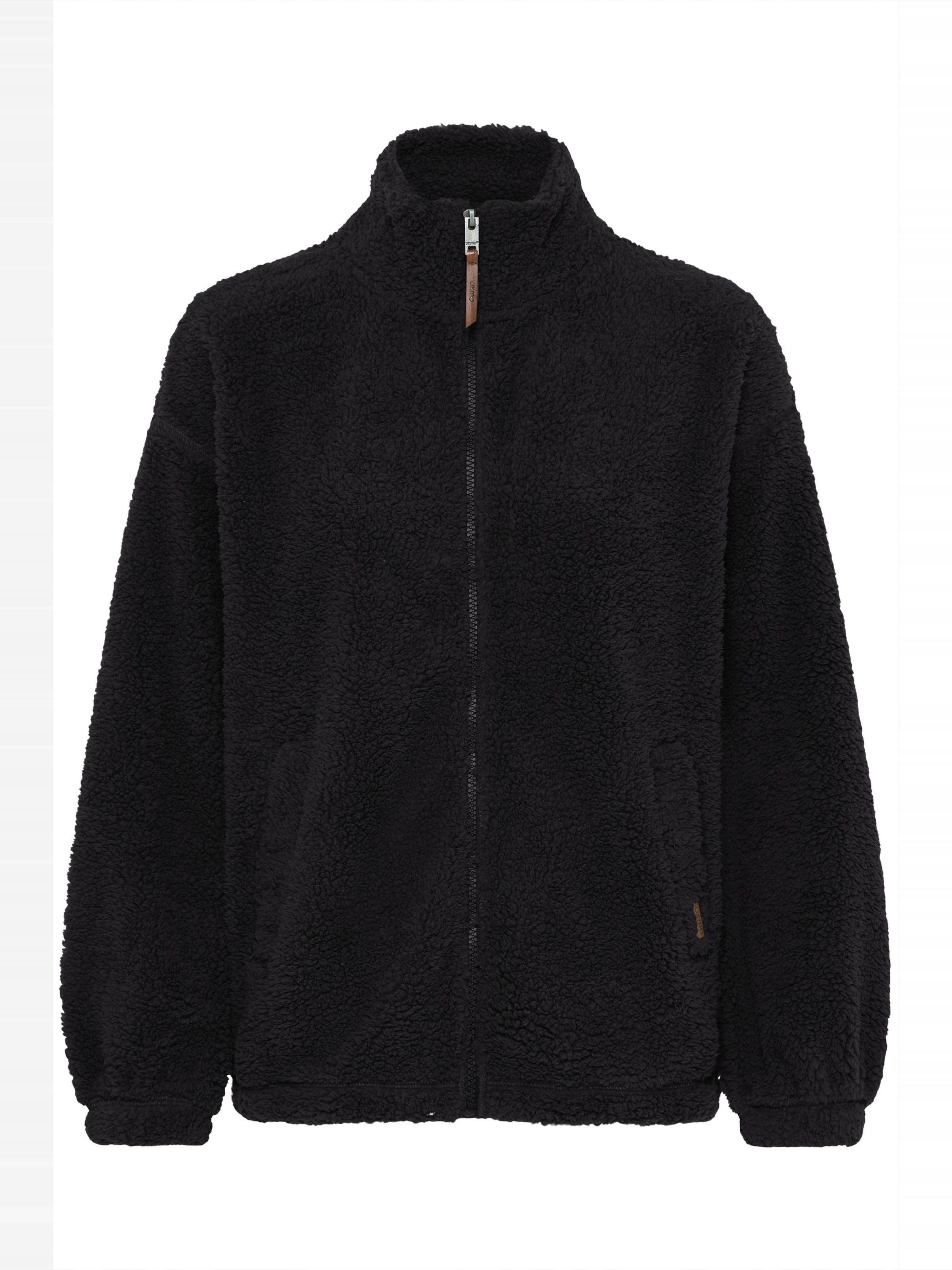 Oxmo Fleecejacke ' OXBERINA ' in Schwarz: Vorderseite