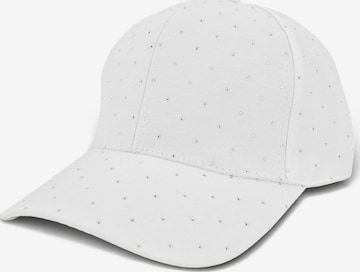 styleBREAKER Cap 'Baseball Cap Strass Glitzer Steine' in White: front