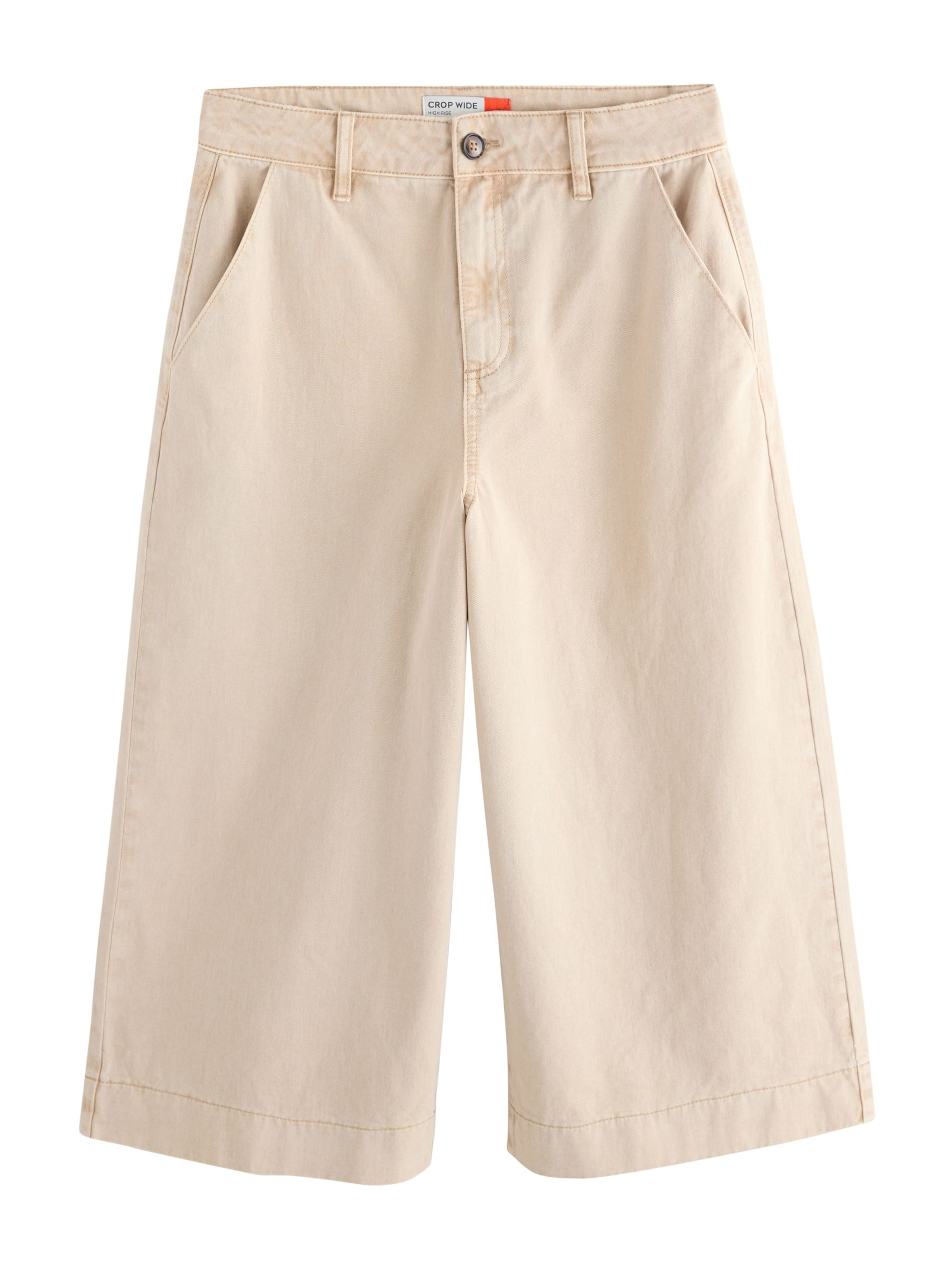 Next Wide leg Jeans in Beige: front