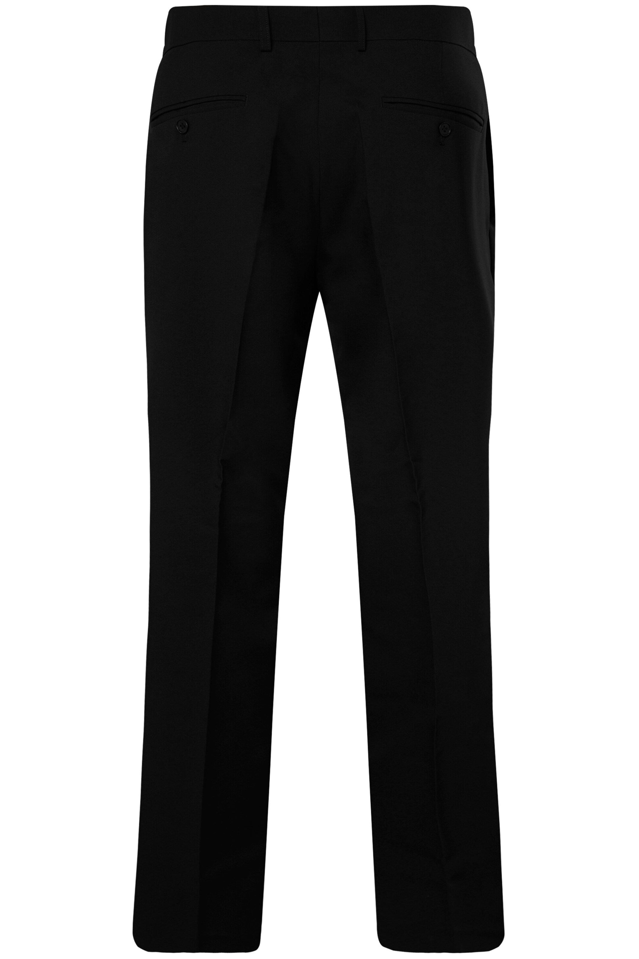 Men Plus Regular Trousers with creases in Black