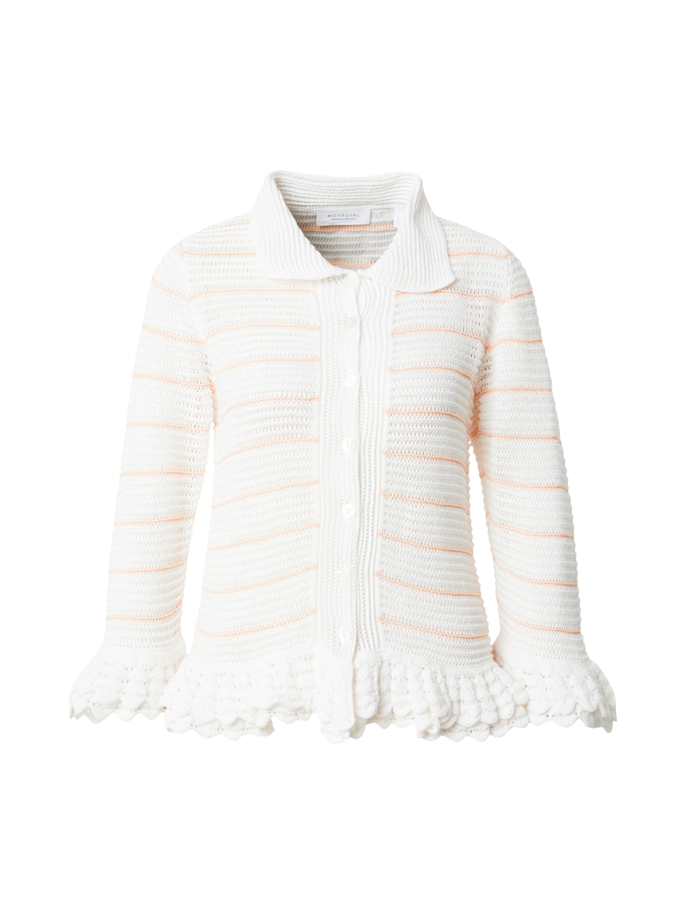 Geacă tricotată Rich & Royal pe portocaliu / alb, Vizualizare produs